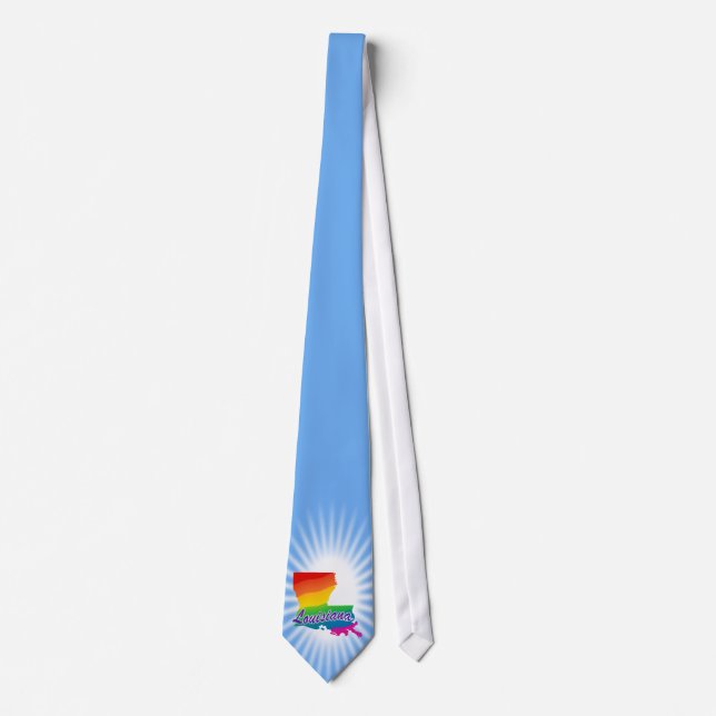 Rainbow State Of Louisiana Tie (Front)