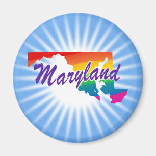 Rainbow State Of Maryland Magnet