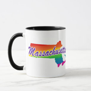 Rainbow State Of Massachusetts Mug