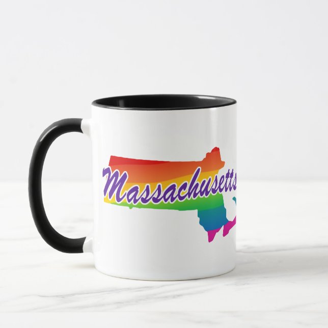 Rainbow State Of Massachusetts Mug (Left)