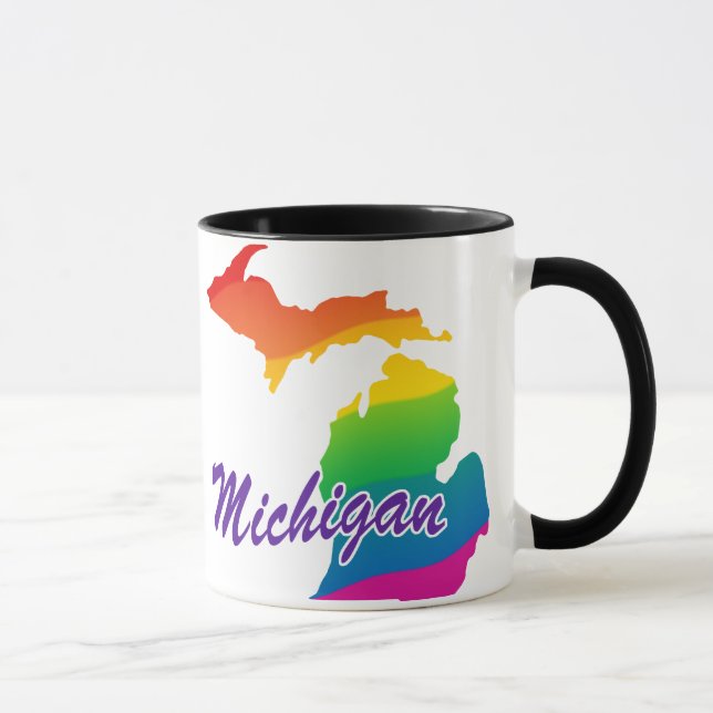 Rainbow State Of Michigan Mug (Right)