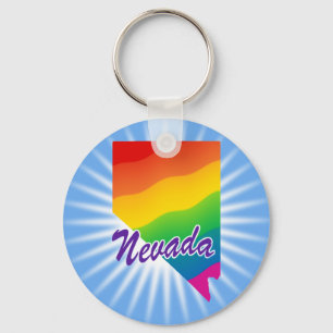 Rainbow State Of Nevada Key Ring