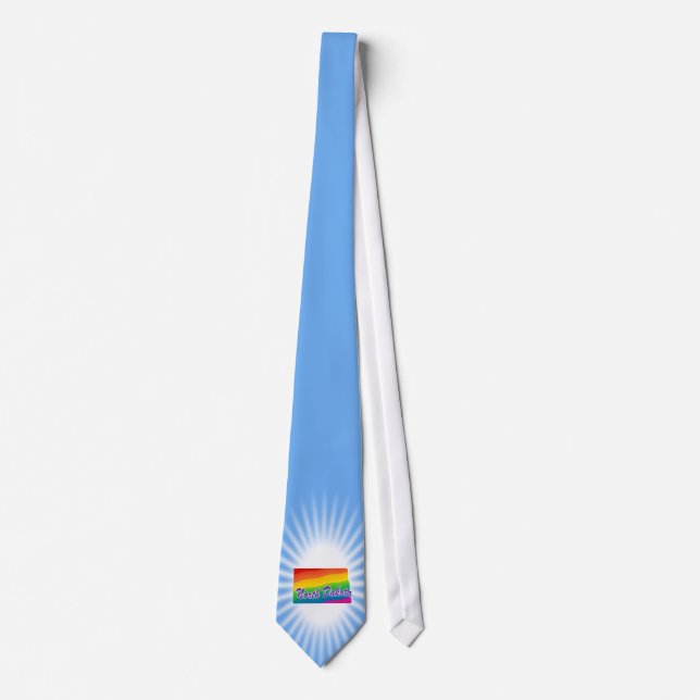 Rainbow State Of North Dakota Tie (Front)