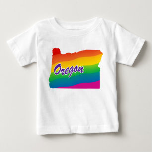 Rainbow State Of Oregon Baby T-Shirt