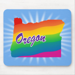 Rainbow State Of Oregon Mouse Pad