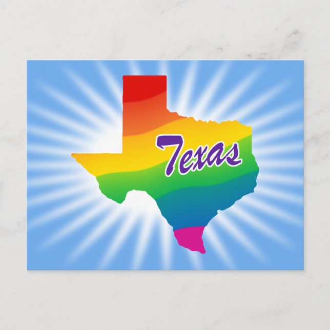 Rainbow State Of Texas Postcard (Front)