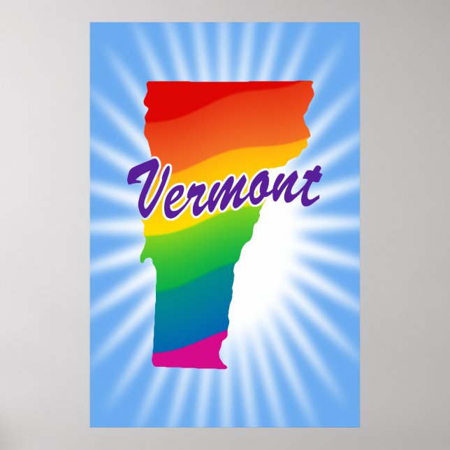 Rainbow State Of Vermont Poster (Front)