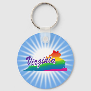 Rainbow State Of Virginia Key Ring