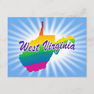 Rainbow State Of West Virginia Postcard