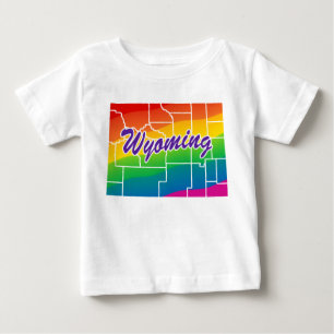 Rainbow State Of Wyoming Baby T-Shirt