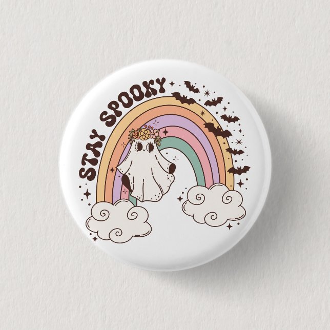 Rainbow Stay Spooky 3 Cm Round Badge (Front)