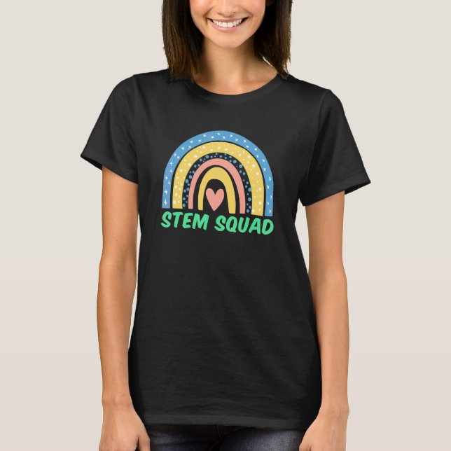 Rainbow Stem Science Technology Engineering Math T T-Shirt (Front)