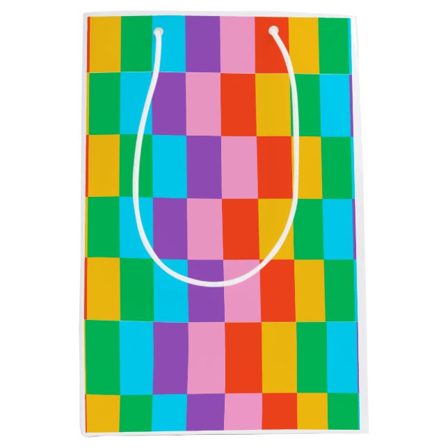 Rainbow Steps Blocks Gift Bag – Colourful Bold (Front)