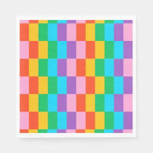 Rainbow Steps Blocks Paper Napkins – Colourful
