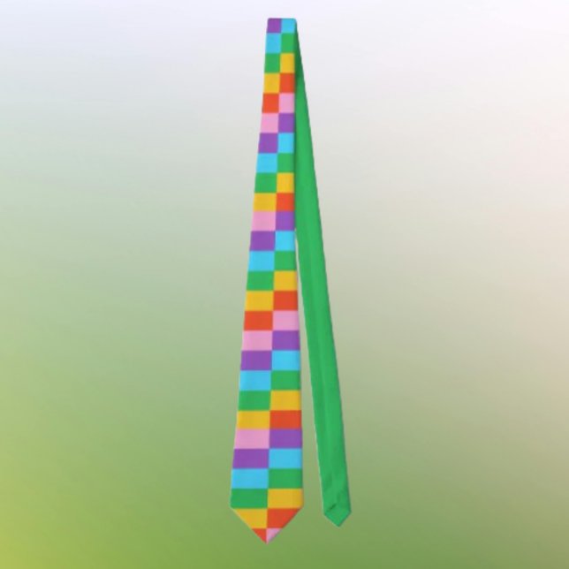 Rainbow Steps Blocks Pattern Necktie (Creator Uploaded)
