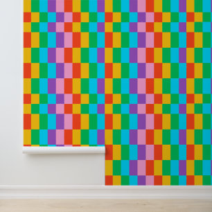Rainbow Steps Blocks Pattern Removable Wallpaper