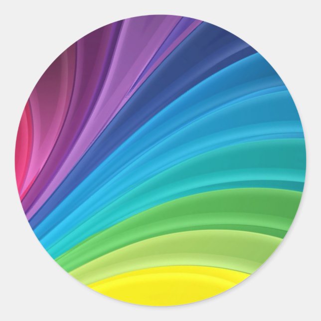 Rainbow Sticker Envelope Seal Wedding Favour Tag (Front)