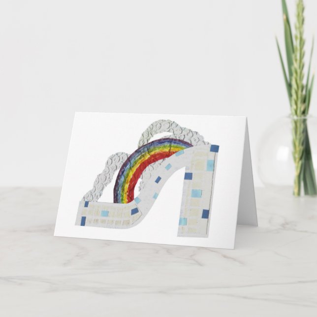 Rainbow Stiletto Greeting Card (Front)