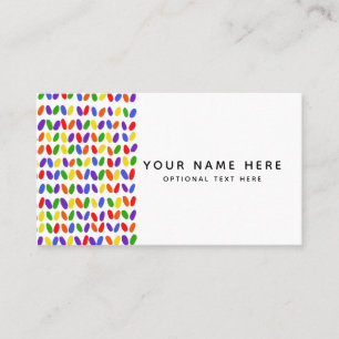 Rainbow Stitches Yarn Knitting Stockinette Business Card