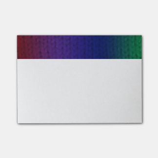 Rainbow Stockinette Post-it Notes