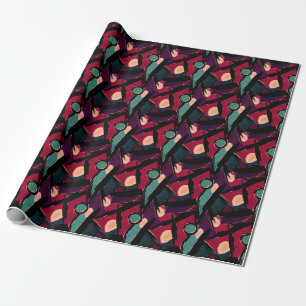 Rainbow Streaks: Abstract Acrylic Texture Wrapping Paper