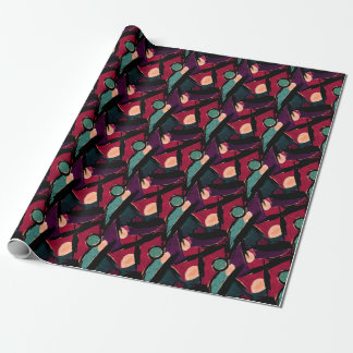 Rainbow Streaks: Abstract Acrylic Texture Wrapping Paper