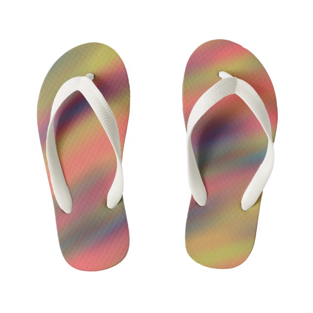 Rainbow streaks kid's thongs (Footbed)
