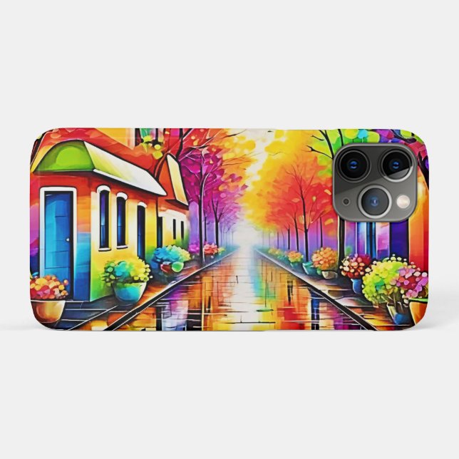 Rainbow Street: Vivid Town Case-Mate iPhone Case (Back (Horizontal))