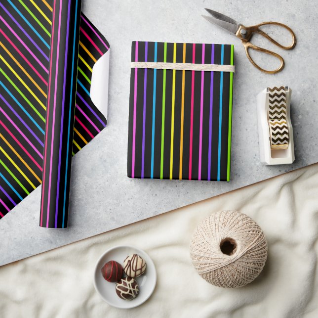 Rainbow Stripe 8.2 Wrapping Paper (Crafts)