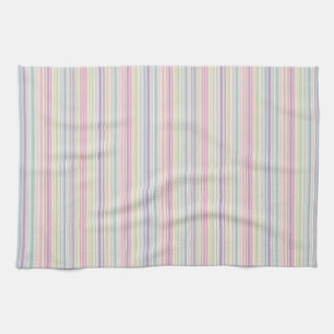 rainbow stripe background tea towel