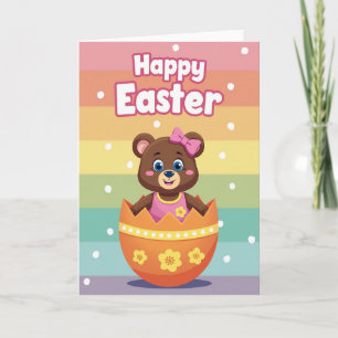 Rainbow Stripe Easter Card
