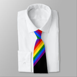 Rainbow Stripe Gay Pride Business Office Work Tie