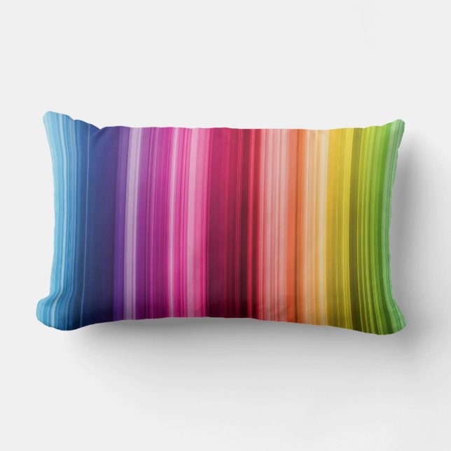 Rainbow Stripe Pillow (Front)