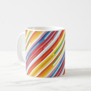 Rainbow Stripe Swirl Coffee Mug