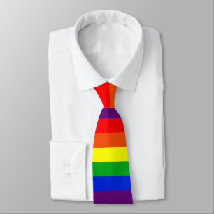 Rainbow stripe tie