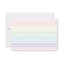 Rainbow Striped Flat Thank You Card