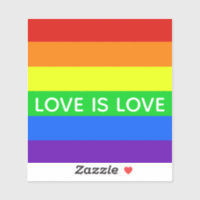Rainbow Striped Love is Love Gay Pride LGBTQ