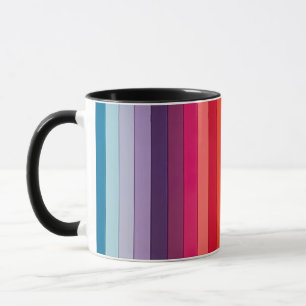 Rainbow Striped Multicolored Mug