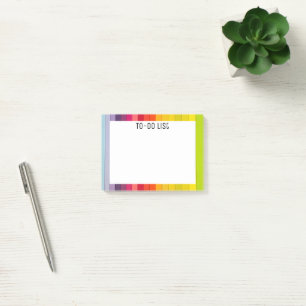 Rainbow Striped Multicolored Post-it Notes