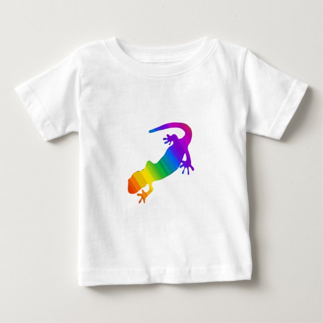 Rainbow Striped Salamander Baby T-Shirt (Front)