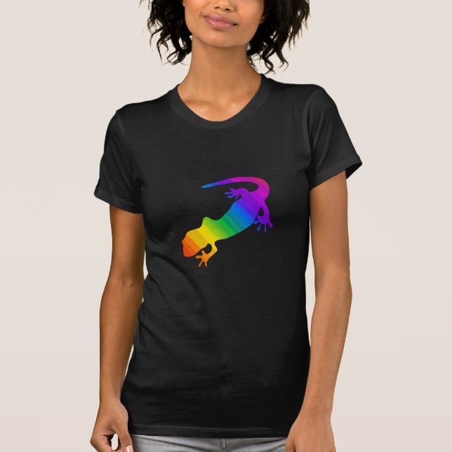 Rainbow Striped Salamander T-Shirt (Front)