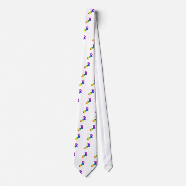Rainbow Striped Salamander Tie (Front)