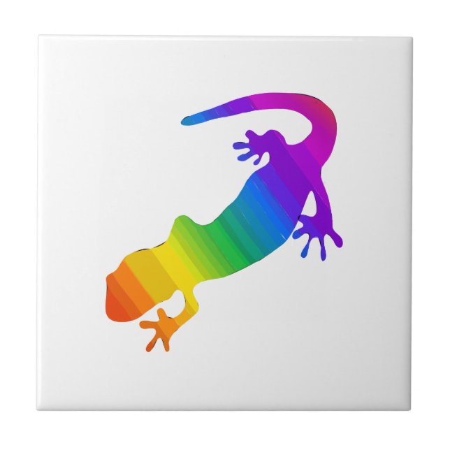 Rainbow Striped Salamander Tile (Front)