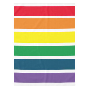 Rainbow Striped Tablecloth