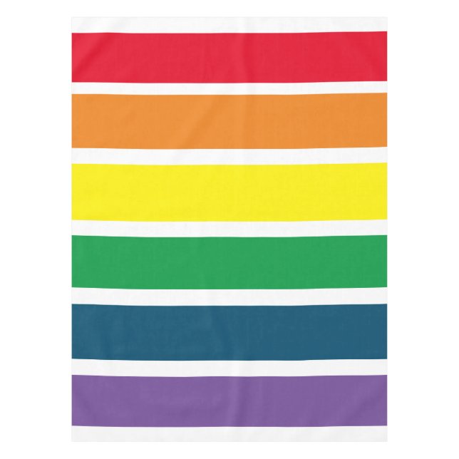 Rainbow Striped  Tablecloth (Front)