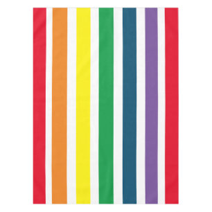 Rainbow Striped Tablecloth