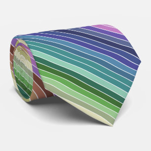 Rainbow Striped Tie