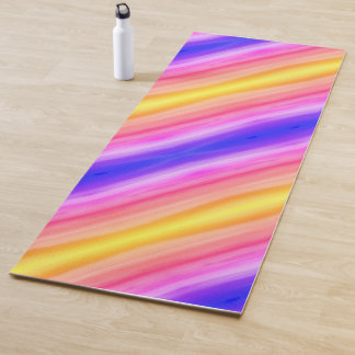Rainbow Striped  Yoga Mat