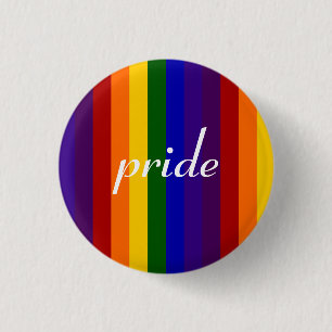 Rainbow Stripes 3 Cm Round Badge