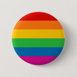 Rainbow Stripes 6 Cm Round Badge